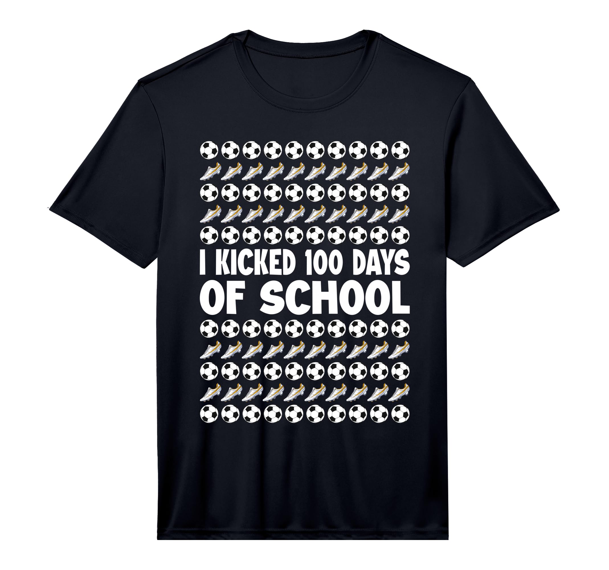 I Kicked 100 Days School Soccer T-Shirt - Casual Everyday Wear for Adults