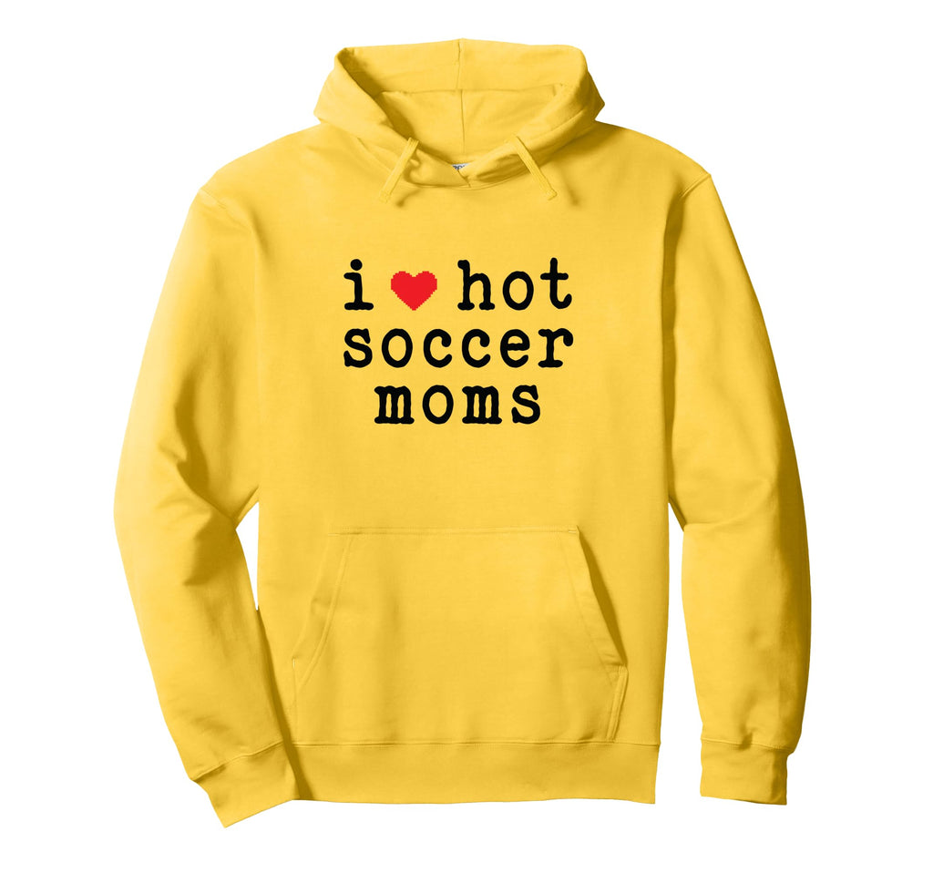 I Love Hot Soccer Moms Funny Love Red Hoodie - Unique Graphic Men Women