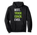 Best Track Coach Ever Hoodie - Minimalist Print for Adults