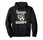 Soccer Grampy Leopard Heart Hoodie - Casual Everyday Wear Men Women