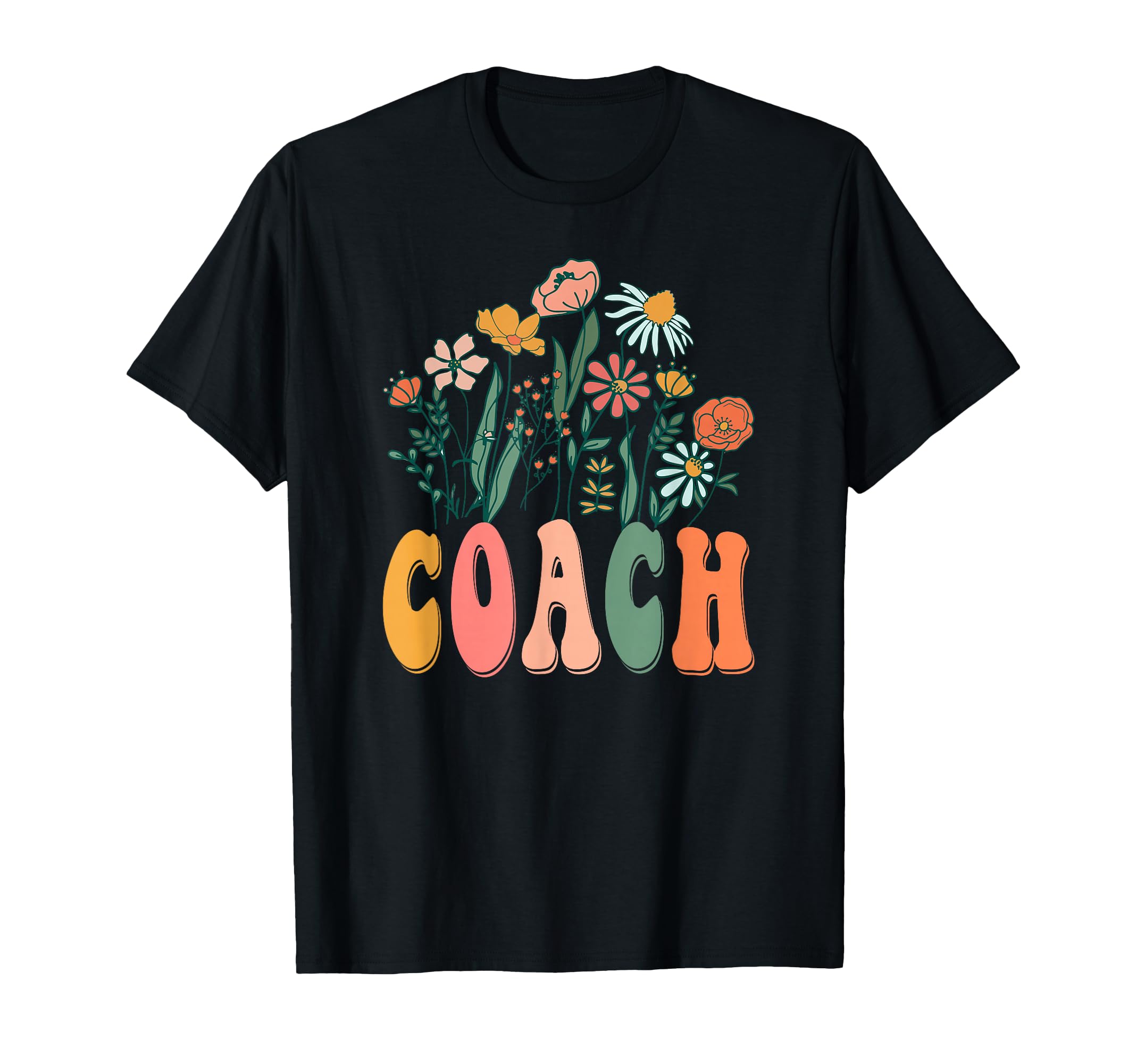 Groovy Floral Coach Wildflower Tees T-Shirt - Custom Art Print for Adults
