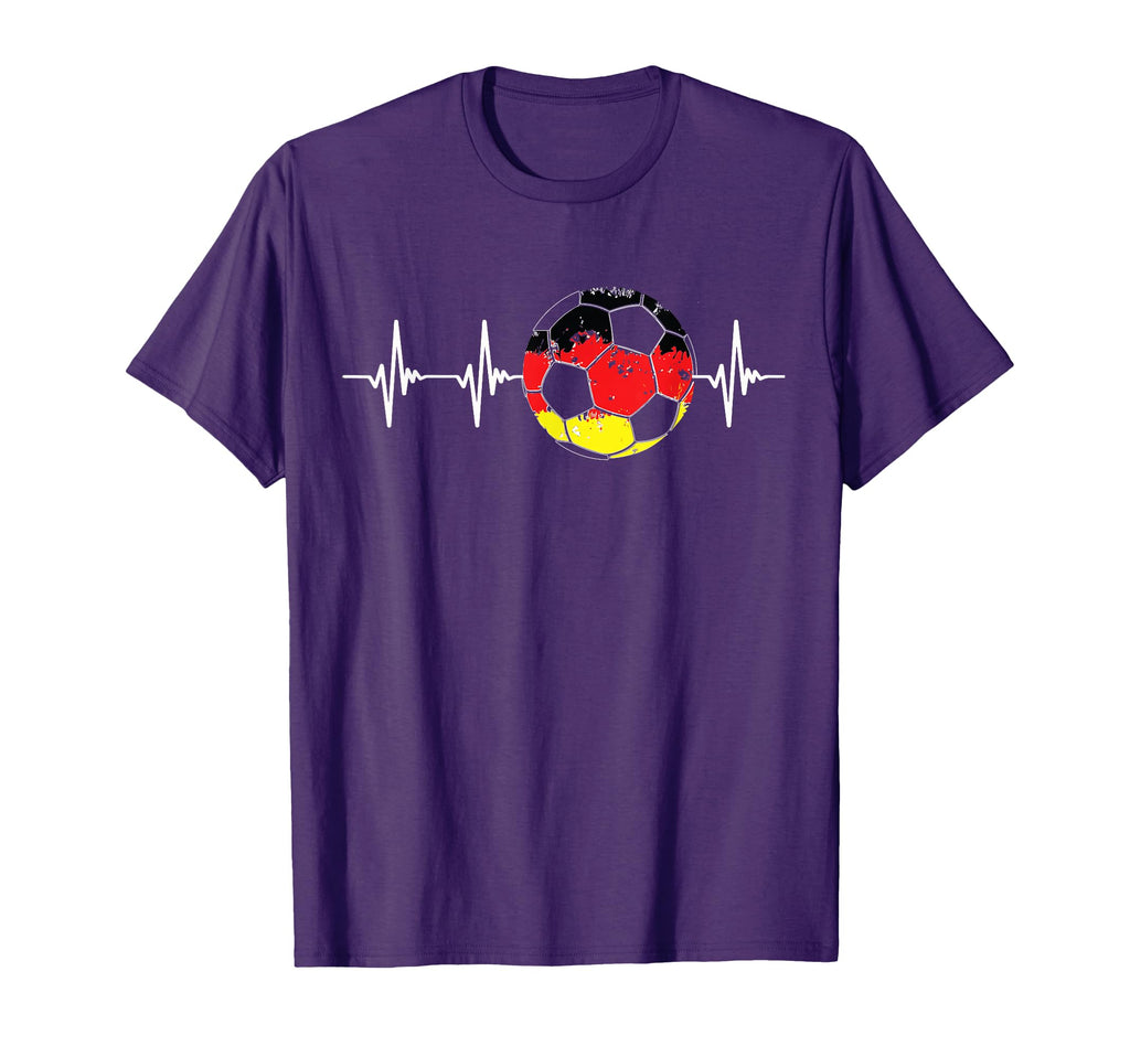 Germany Funny Soccer Heartbeat Germany T-Shirt - Graphic Print Men Women