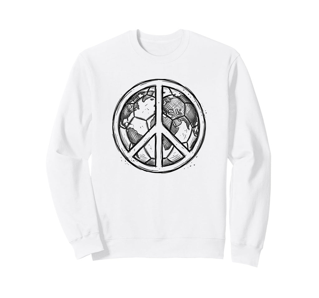 Soccer World Peace Is My Goal Futbol Sweatshirt - Unique Graphic Men Women