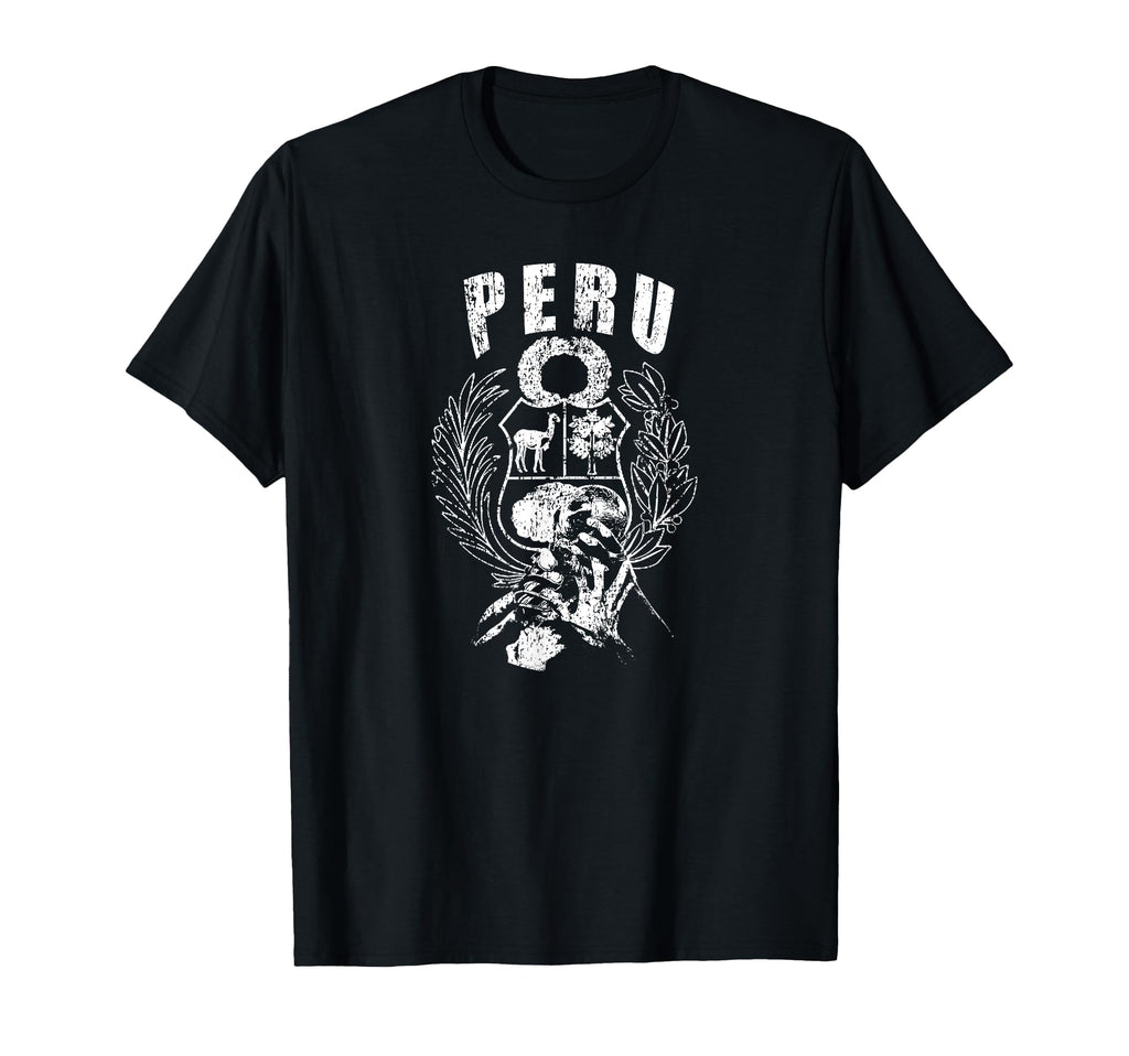 Peru Distressed Soccer 2019 Football Copa T-Shirt - Novelty Apparel Unisex