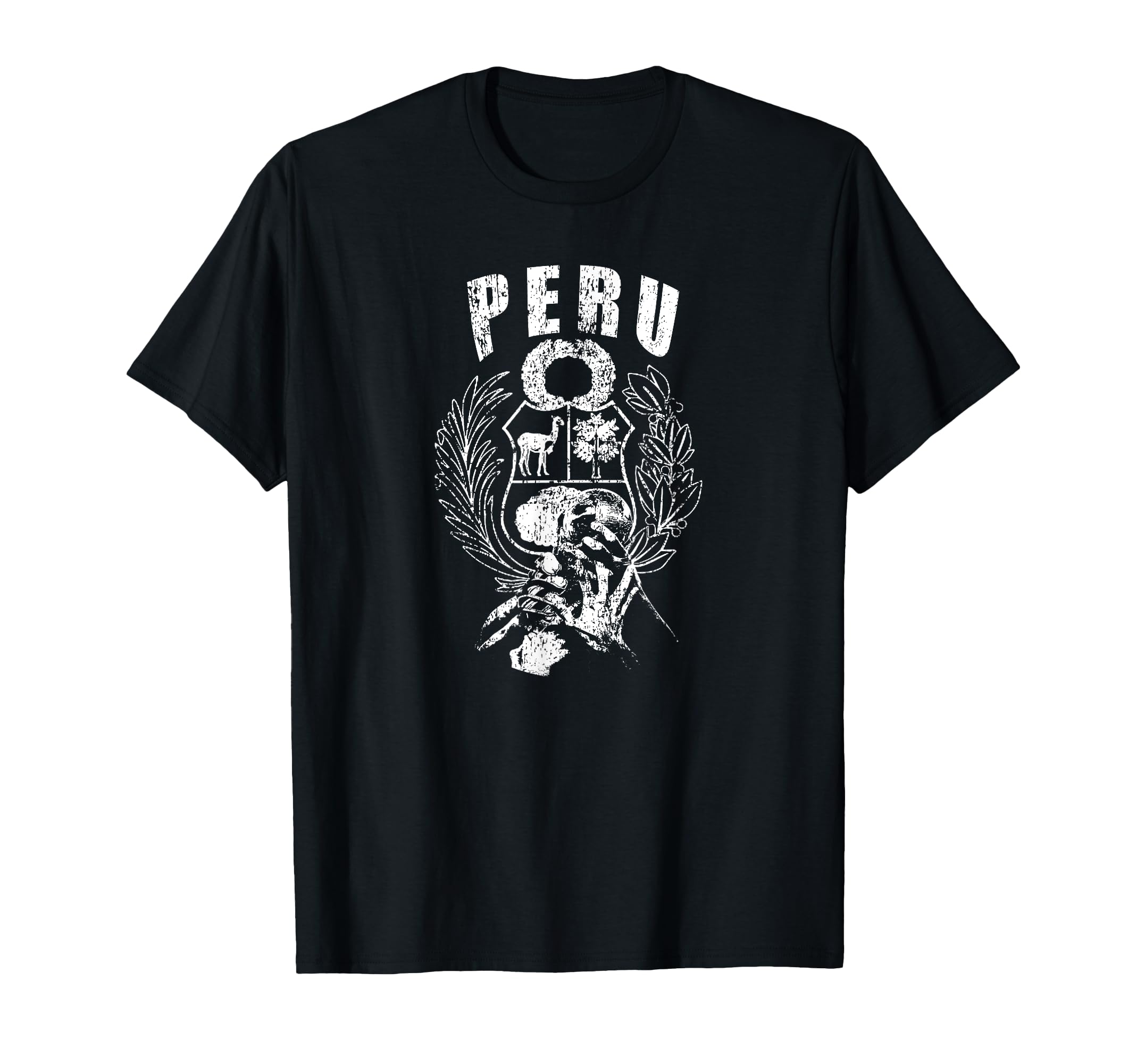 Peru Distressed Soccer 2019 Football Copa T-Shirt - Novelty Apparel Unisex