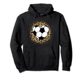Soccer Heart Ball Cheetah Soccer Lover Hoodie - Fun Novelty Design Unisex
