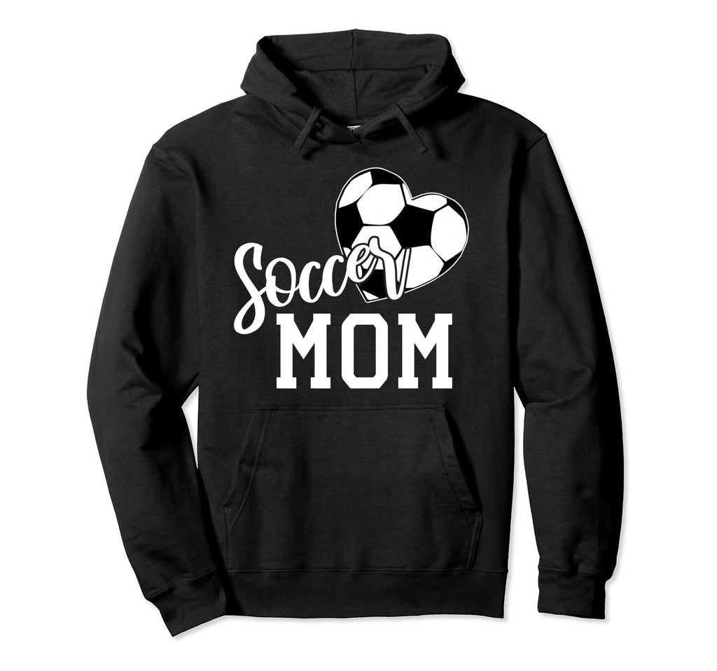 Soccer Ball Heart Soccer Mom Hoodie - Fun Novelty Design Men Women