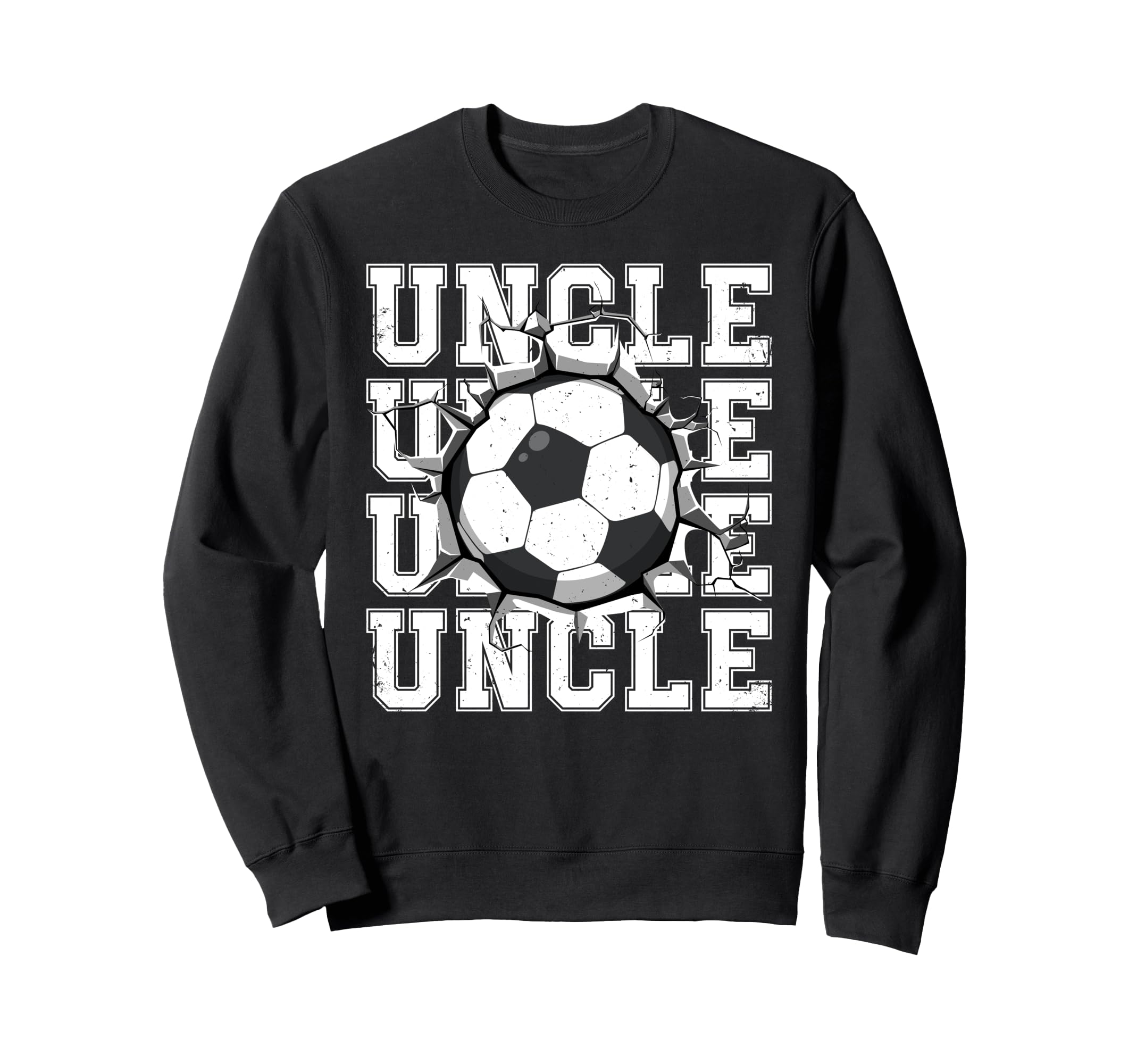 Soccer Uncle Cracked Wall Family Sweatshirt - Aesthetic Graphic for Adults