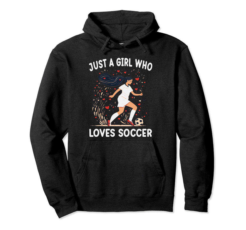 Soccer Lovers Gift Just Who Loves Hoodie - Minimalist Print for Adults