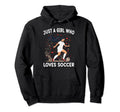 Soccer Lovers Gift Just Who Loves Hoodie - Minimalist Print for Adults