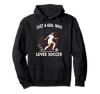 Soccer Lovers Gift Just Who Loves Hoodie - Minimalist Print for Adults