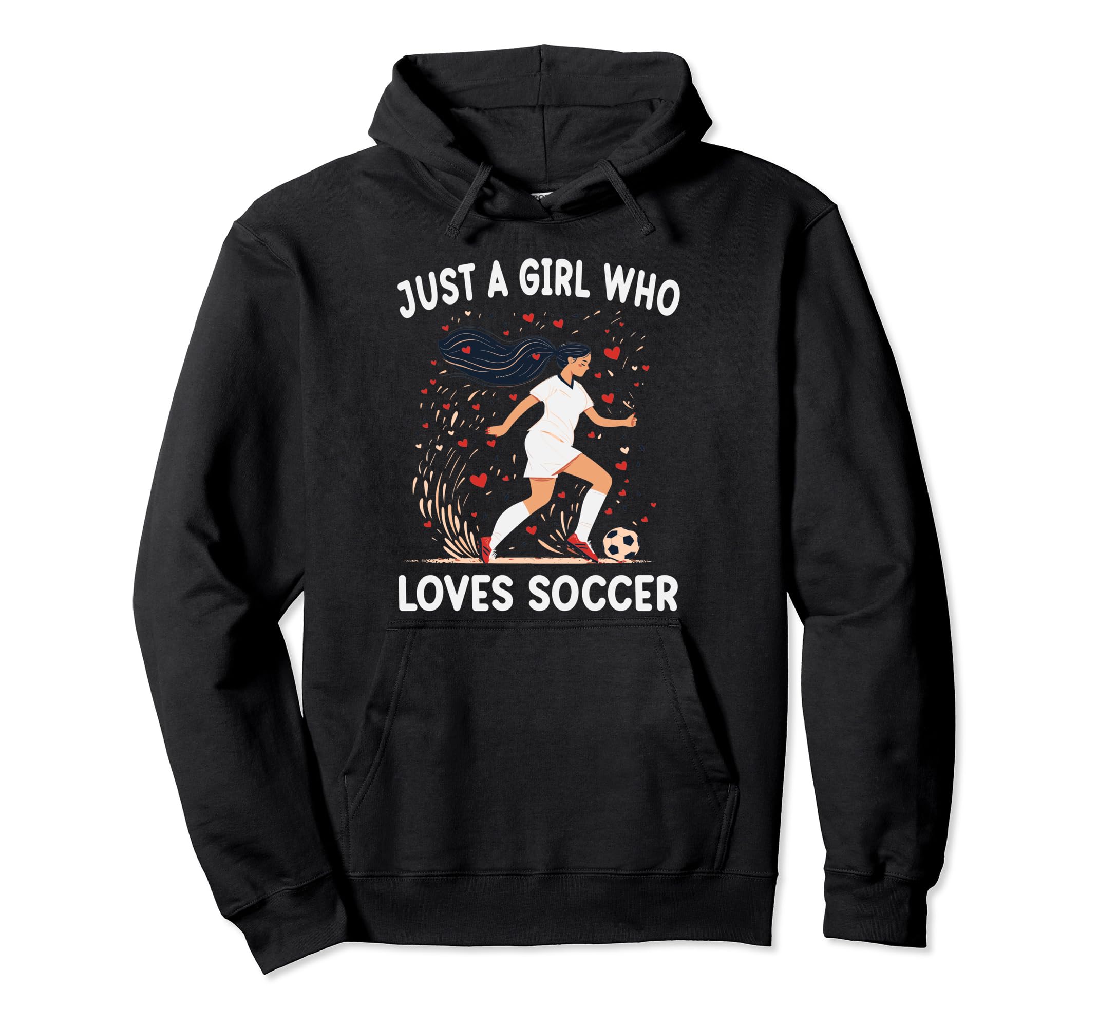 Soccer Lovers Gift Just Who Loves Hoodie - Minimalist Print for Adults