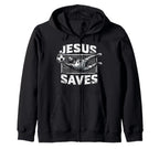 C J S Religious Christian Soccer Hoodie - Fun Novelty Design for Adults