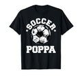 Soccer Poppa Soccer Ball Distressed T-Shirt - Trendy Graphic Men Women