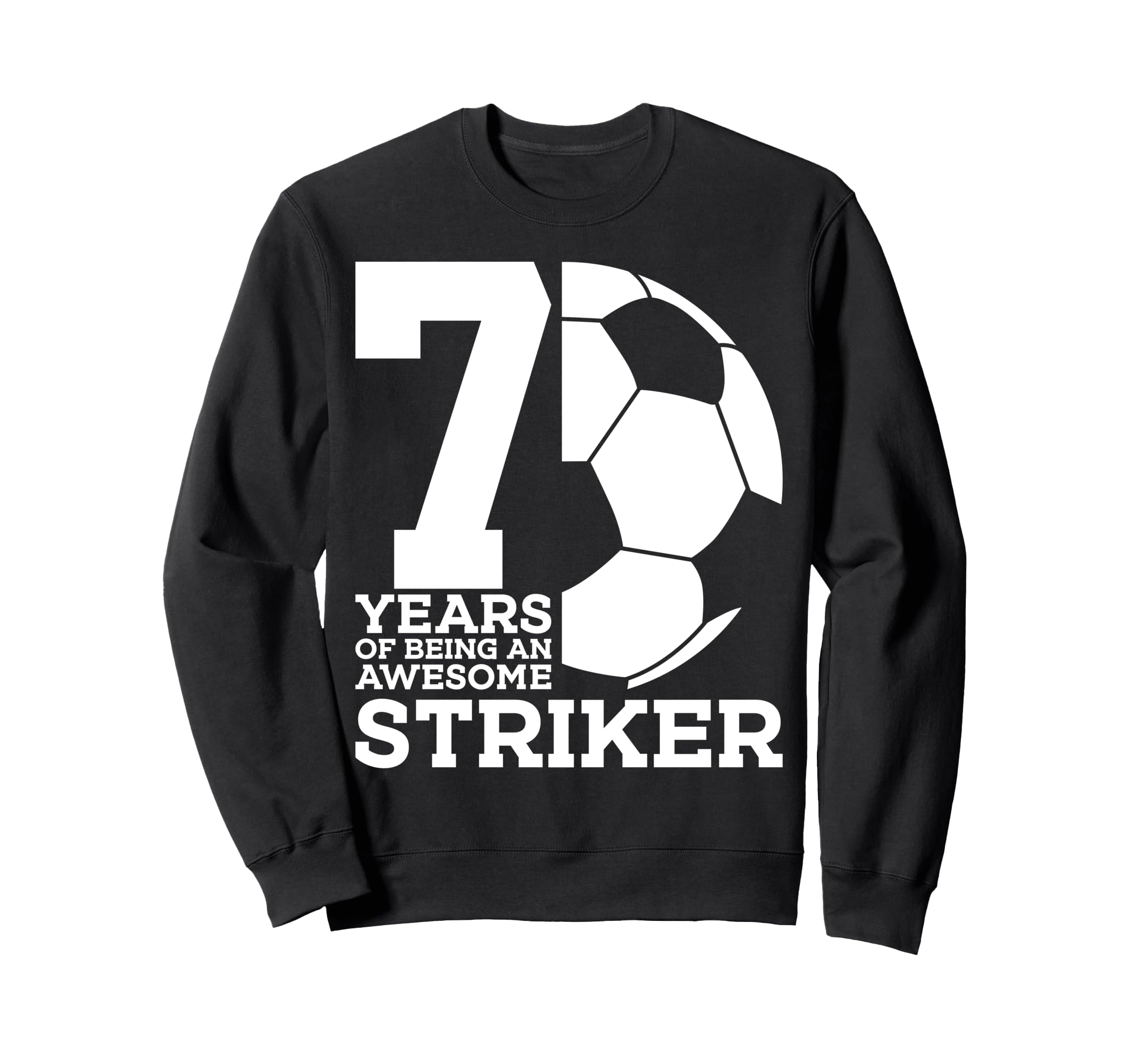 Soccer 7 Years Awesome Soccer Sweatshirt - Unique Graphic Men Women