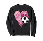 Soccer Drip Sister Couquete Bow Sweatshirt - Unique Graphic Men Women