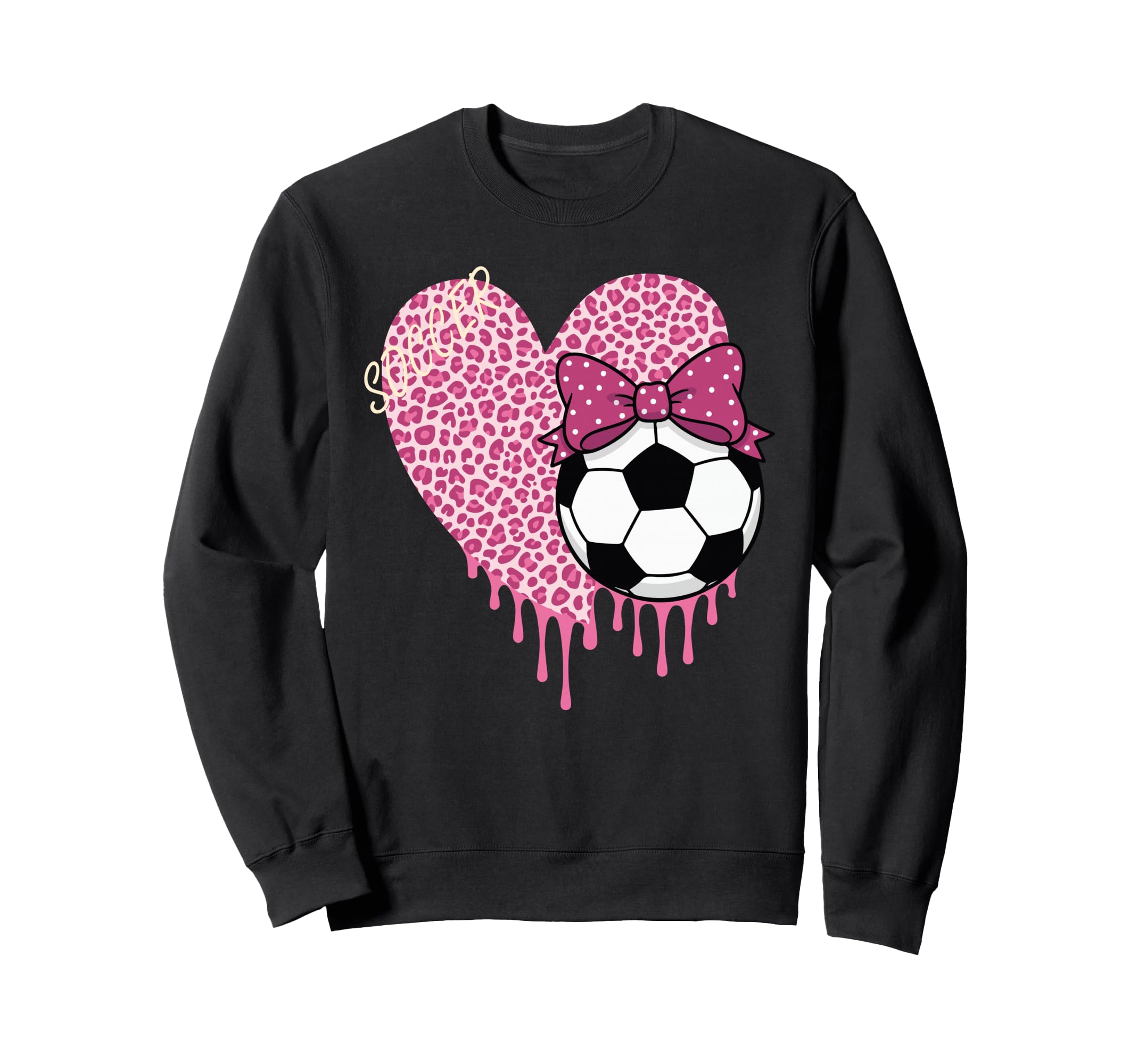 Soccer Drip Sister Couquete Bow Sweatshirt - Unique Graphic Men Women