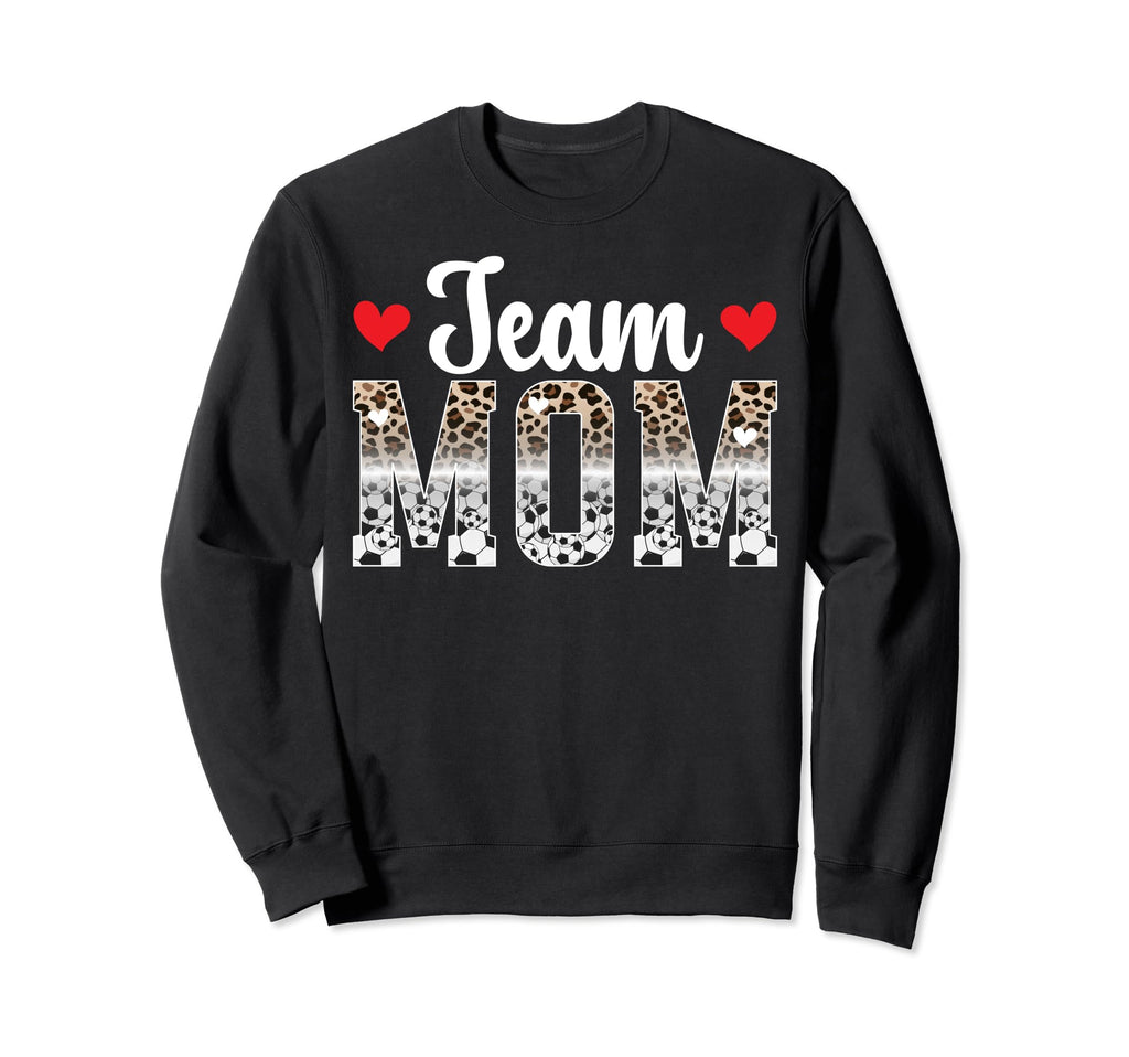 Team Mom Leopard Soccer Team Mom Sweatshirt - Unique Graphic for Adults