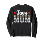 Team Mom Leopard Soccer Team Mom Sweatshirt - Unique Graphic for Adults