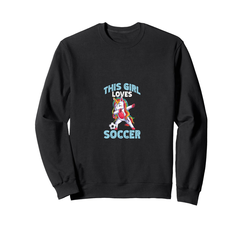 Funny Loves Soccer Sport Sweatshirt - Unique Graphic Men Women