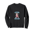 Funny Loves Soccer Sport Sweatshirt - Unique Graphic Men Women