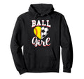 Ball Softball Soccer Lovers Gifts Heart Hoodie - Minimalist Print Men Women