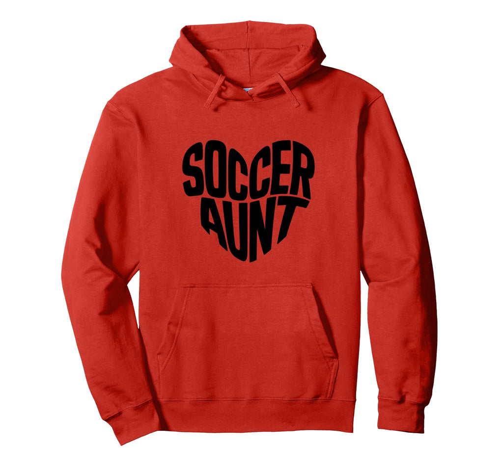 Soccer Aunt Proud Soccer Auntie Heart Hoodie - Streetwear Style Unisex