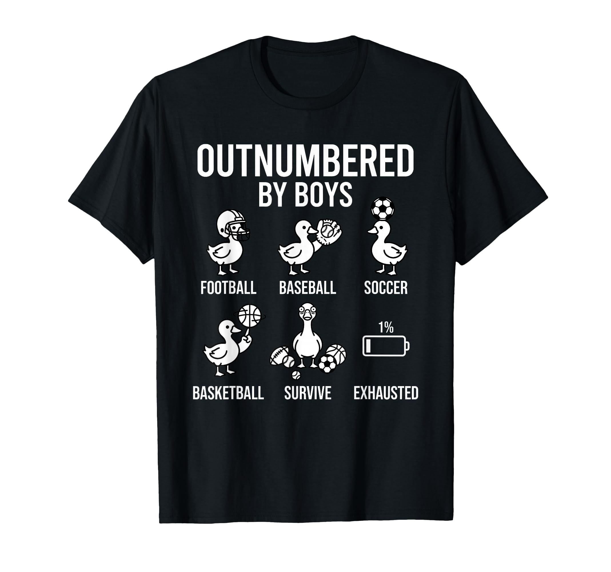 Outnumbered Ducklings Football T-Shirt - Aesthetic Graphic Men Women
