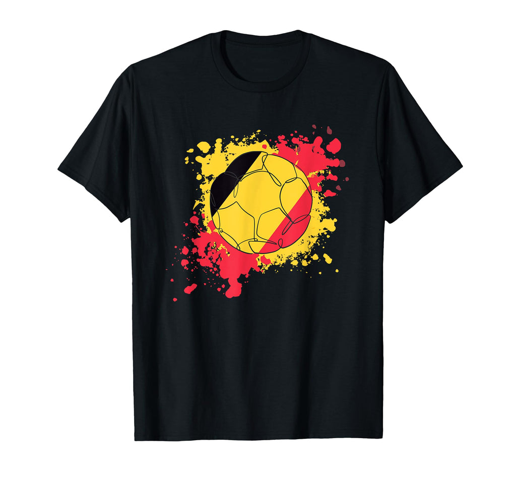 Soccer Ball Flag Belgium T-Shirt - Trendy Graphic for Adults