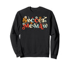 Soccer Memaw Grandma Wildflower Sweatshirt - Graphic Print for Adults
