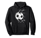 Soccer Ball Goal Funny Player Sports Hoodie - Minimalist Print for Adults