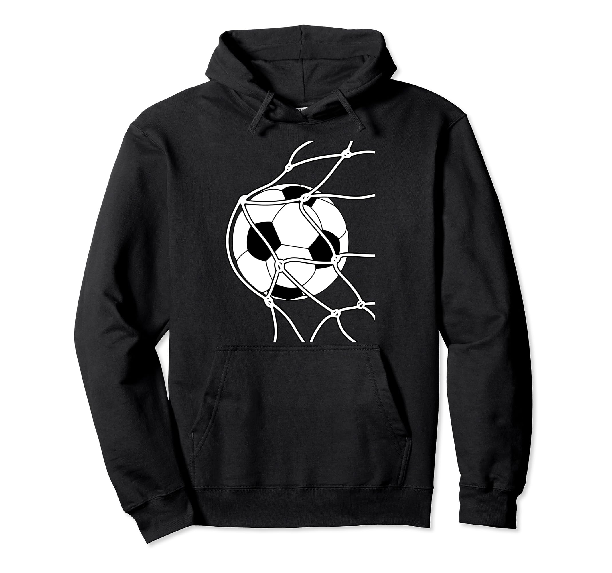 Soccer Ball Goal Funny Player Sports Hoodie - Minimalist Print for Adults