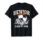 Senior Mimi 2026 Soccer Mama Coquette T-Shirt - Fun Novelty Design Unisex