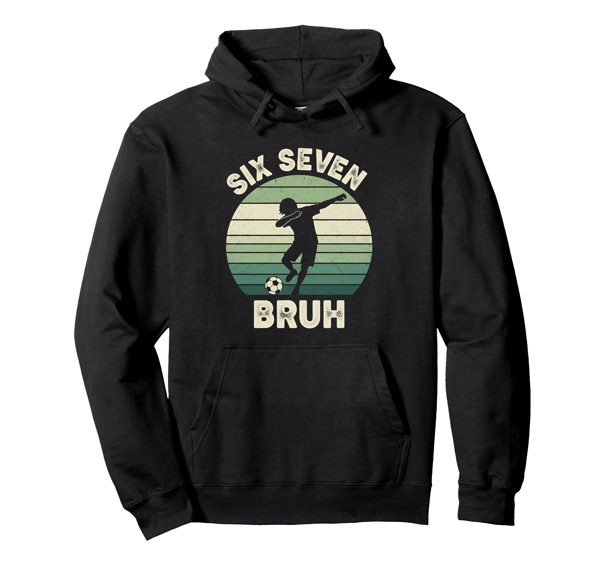 Bruh Dabbing Soccer 67 Meme 6 7 Six Hoodie - Minimalist Print for Adults
