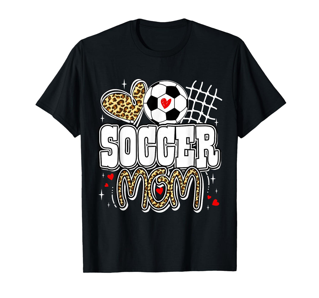 Leopard Soccer Mom Soccer Mama T-Shirt - Aesthetic Graphic for Adults