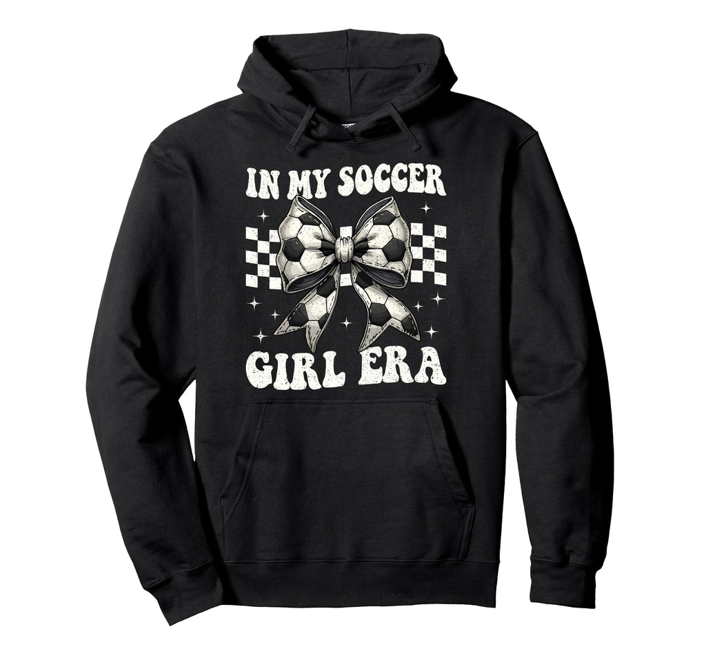 My Soccer Era Coquette Bow Soccer Hoodie - Fun Novelty Design for Adults
