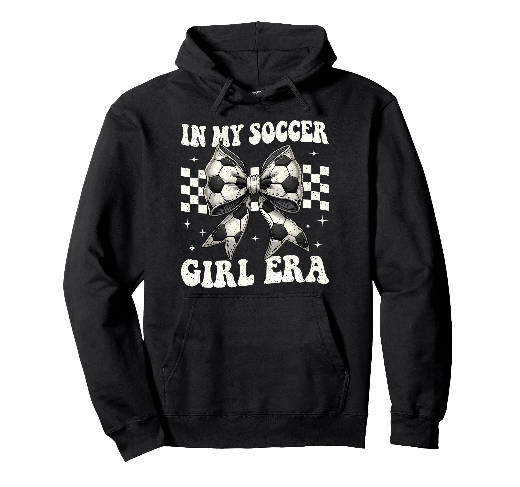 My Soccer Era Coquette Bow Soccer Hoodie - Fun Novelty Design for Adults
