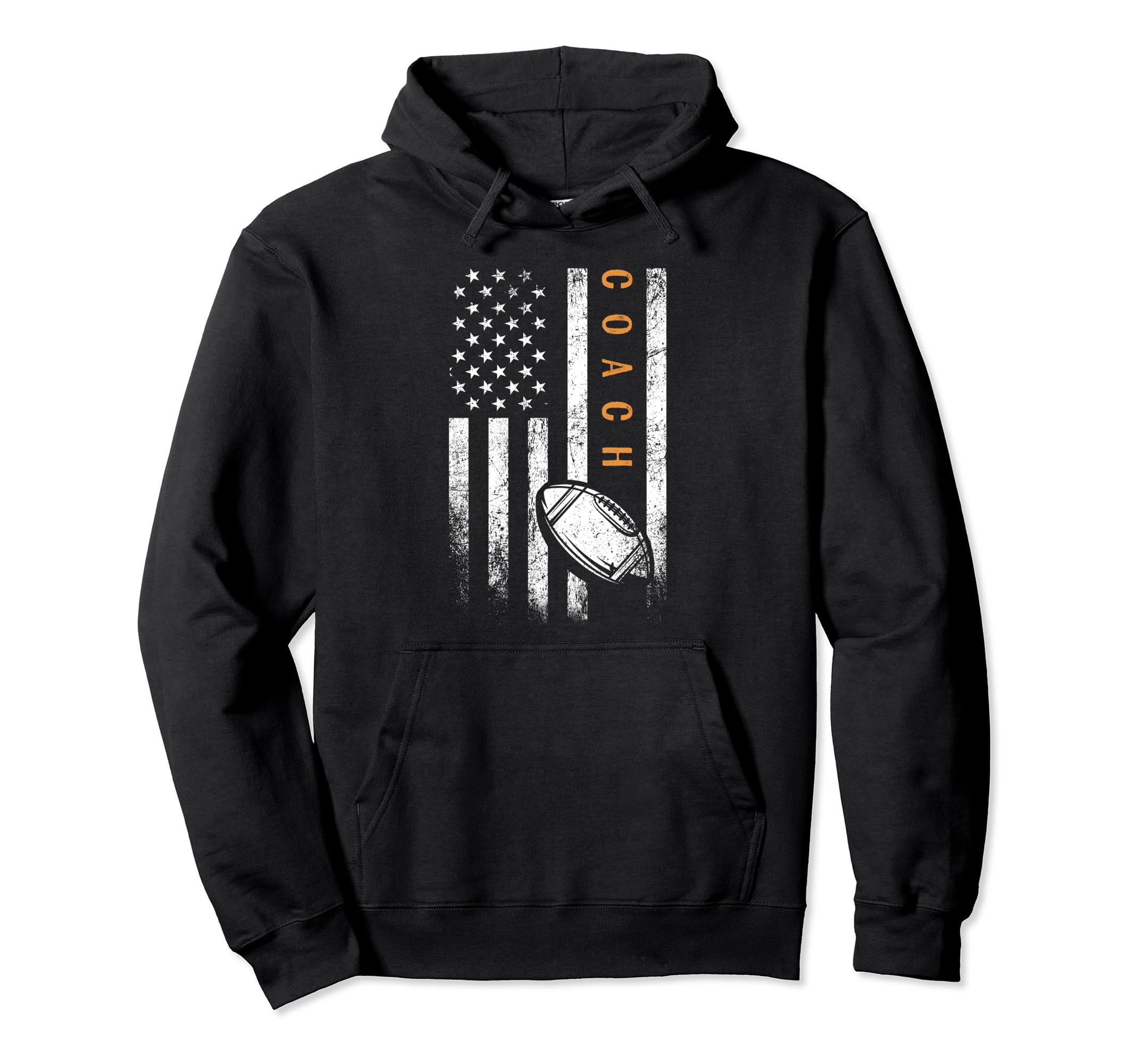 Football Coach American Flag Football Hoodie - Graphic Print Men Women