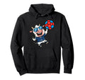 Moo United 7 Soccer Cow Athlete Fun Hoodie - Minimalist Print for Adults
