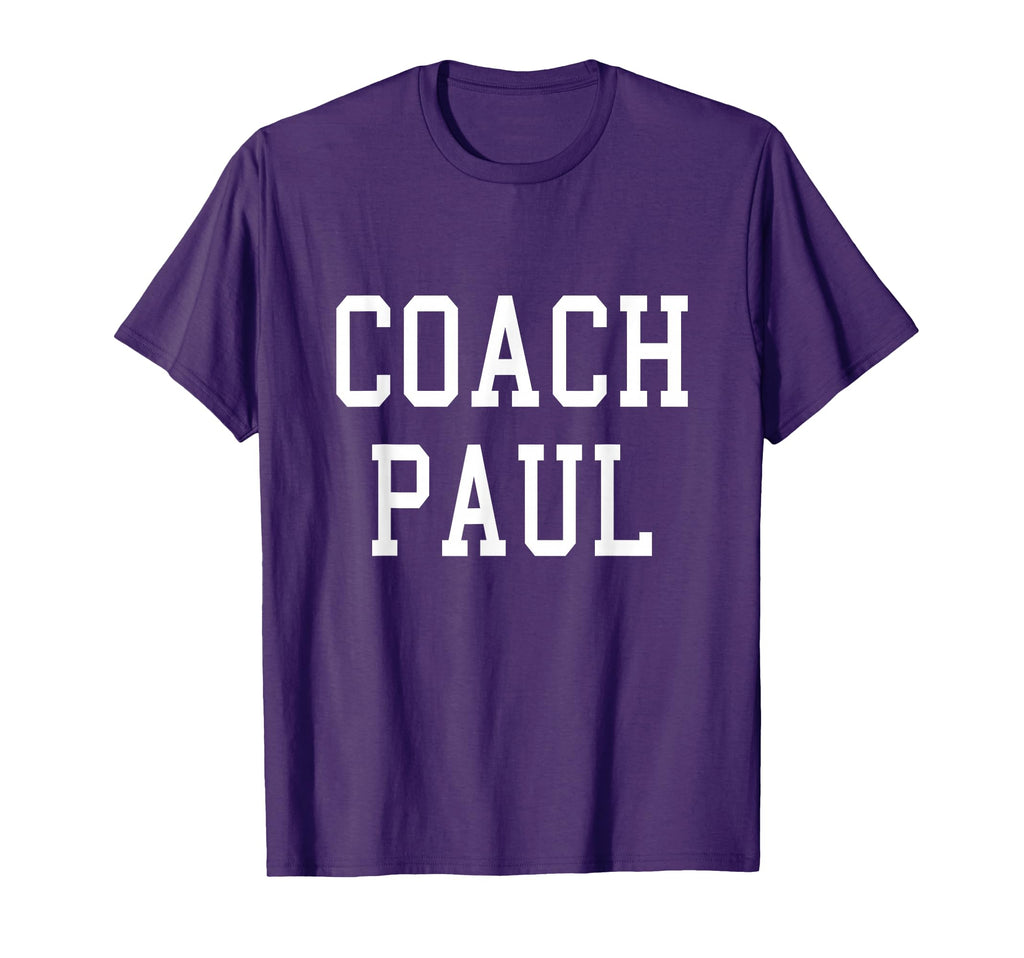 Coach Paul Custom Football Soccer T-Shirt - Novelty Apparel for Adults