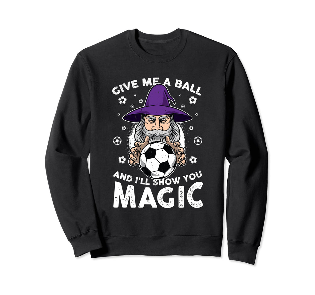 Funny Soccer Sport Teen Futbol Wizard Sweatshirt - Graphic Print Unisex