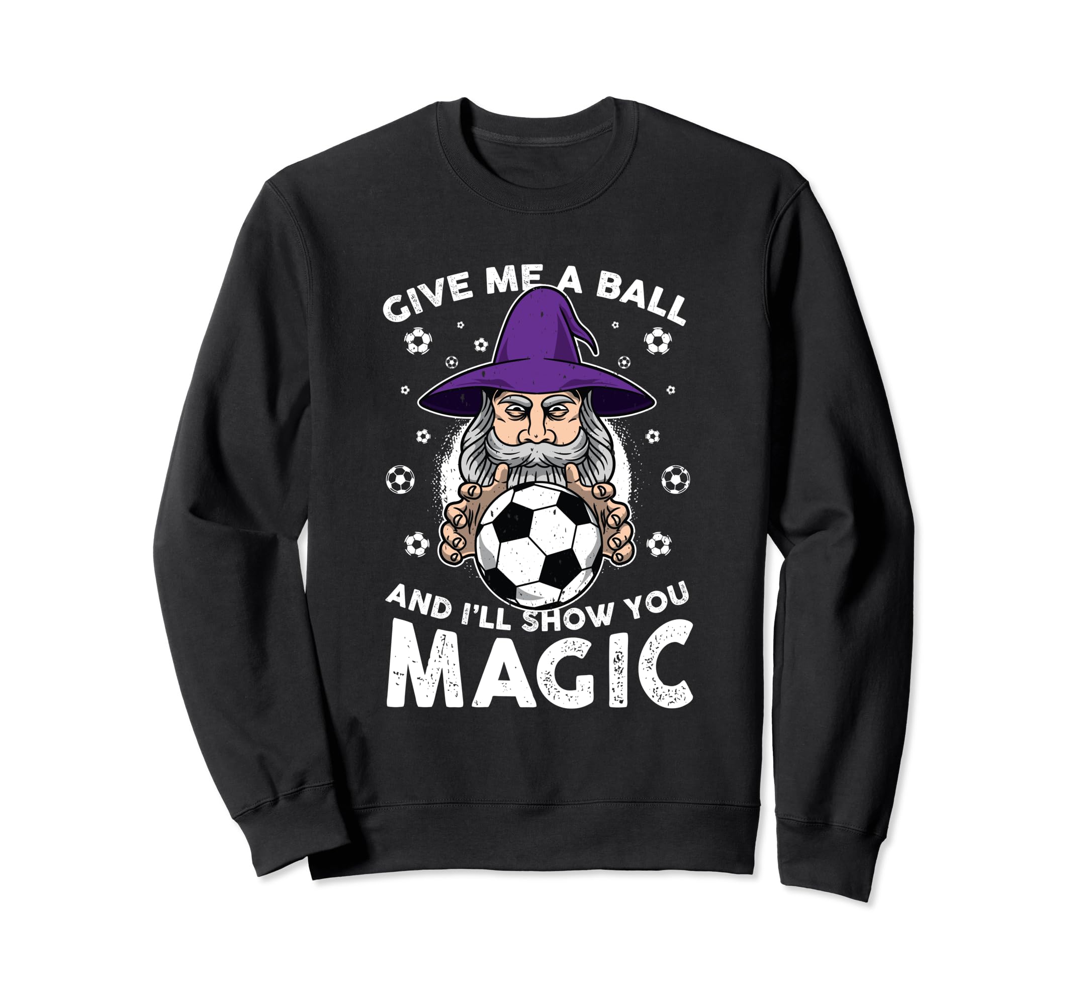 Funny Soccer Sport Teen Futbol Wizard Sweatshirt - Graphic Print Unisex