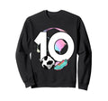 10Th Birthday Soccer Player Football Sweatshirt - Graphic Print for Adults