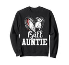 Ball Auntie Baseball Soccer Auntie Sweatshirt - Graphic Print Men Women