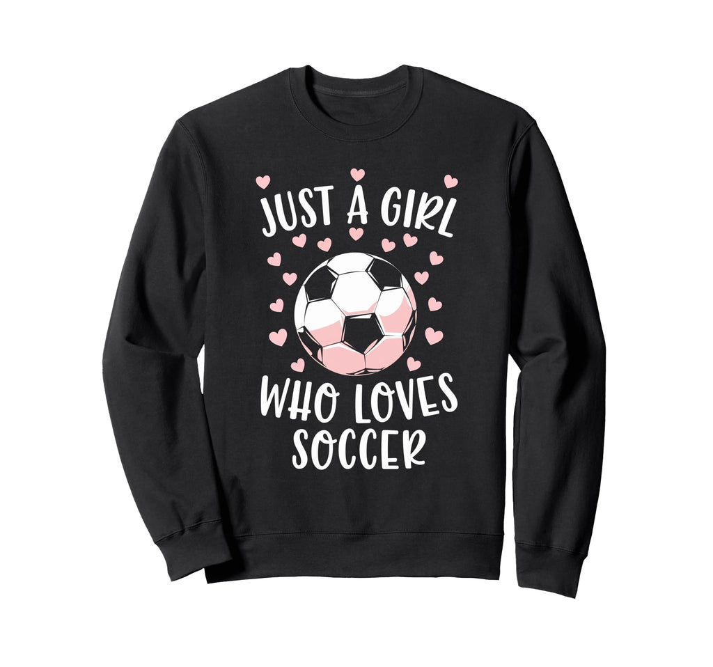 Just Soccer Love Soccer Player Fan Sweatshirt - Minimalist Print for Adults