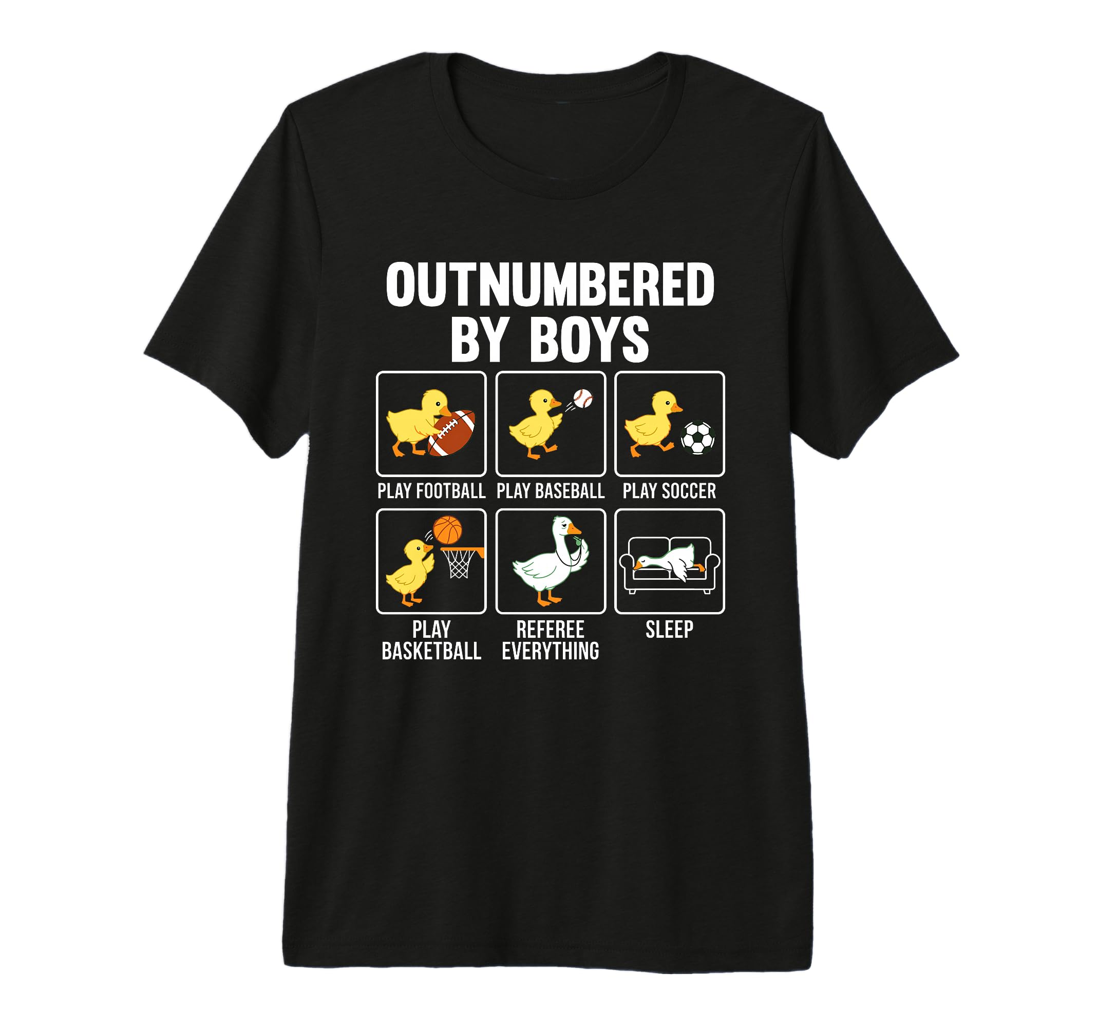 Outnumbered Ducklings Football Soccer T-Shirt - Unique Graphic Unisex