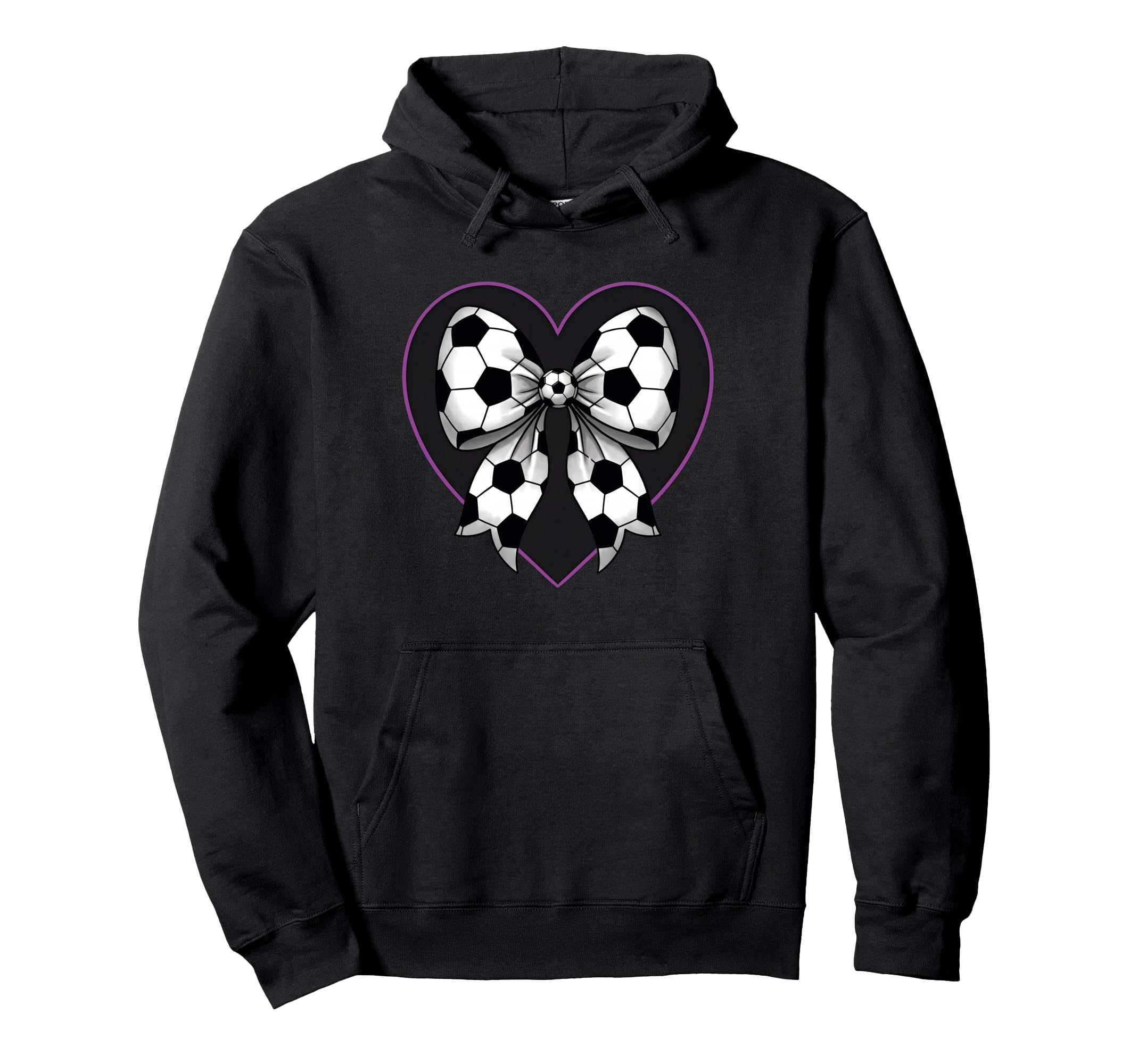 Soccer Coquette Bow Football Soccer Hoodie - Custom Art Print for Adults