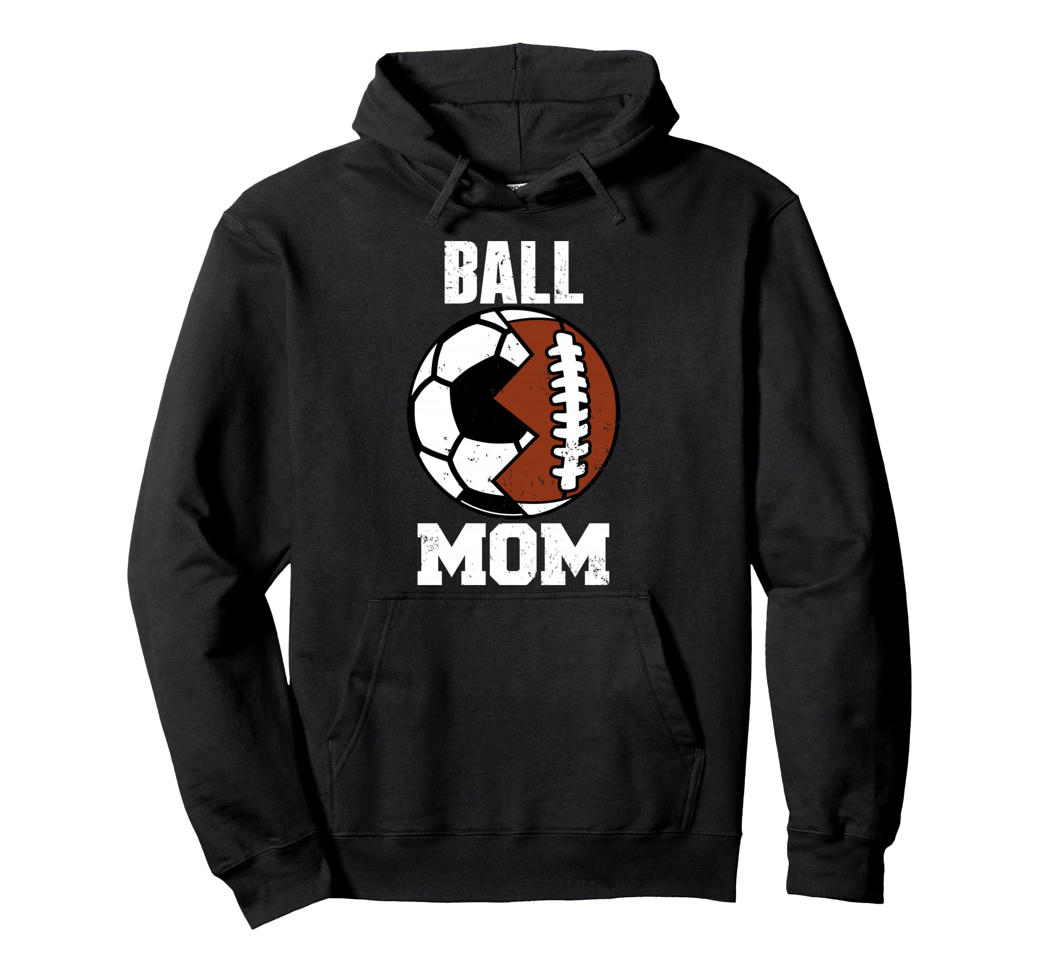 Ball Mom Funny Soccer Football Player Hoodie - Streetwear Style for Adults