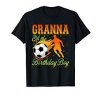 Granna Birthday Socer Family Matching T-Shirt - Graphic Print Unisex