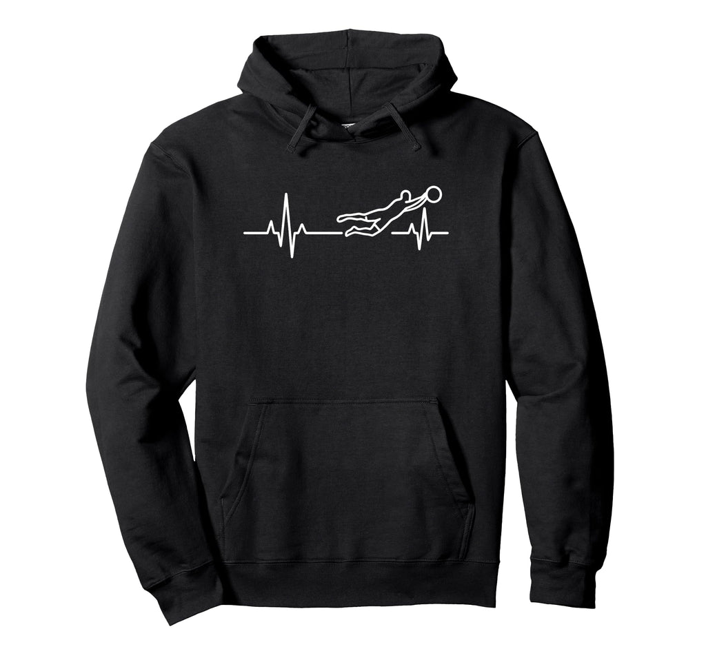 Goalkeeper Heartbeat Soccer Ball Dive Hoodie - Graphic Print Men Women